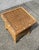 Vintage Stylized Woven Rattan End Table . Unique Design with Decorative Feet .