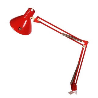 Red Desk Lamp from Luxo, 1970s For Sale
