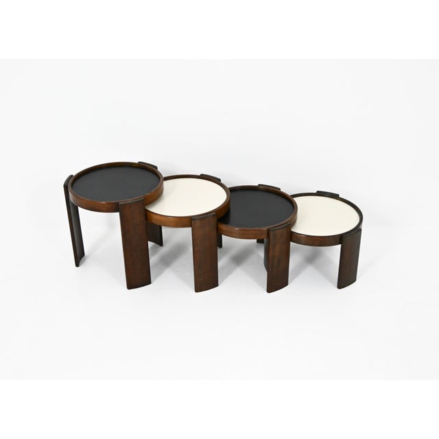 Model 780 Nesting Tables by Gianfranco Frattini for Cassina, 1960s, Set of 4 For Sale - Image 6 of 13