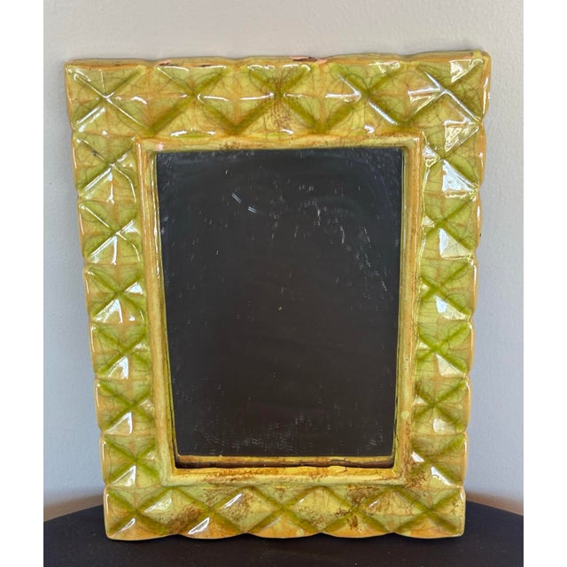 1990s 1990s Majolica Style Ceramic Mirrors For Sale - Image 5 of 6