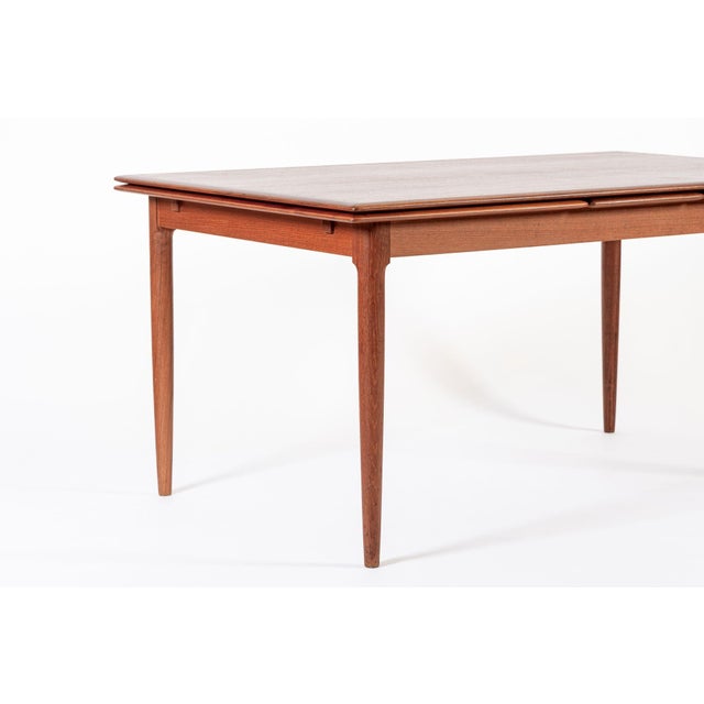 1960s Mid Century Danish Teak Extension Dining Table by Kai Kristiansen (Attr.) For Sale - Image 5 of 13