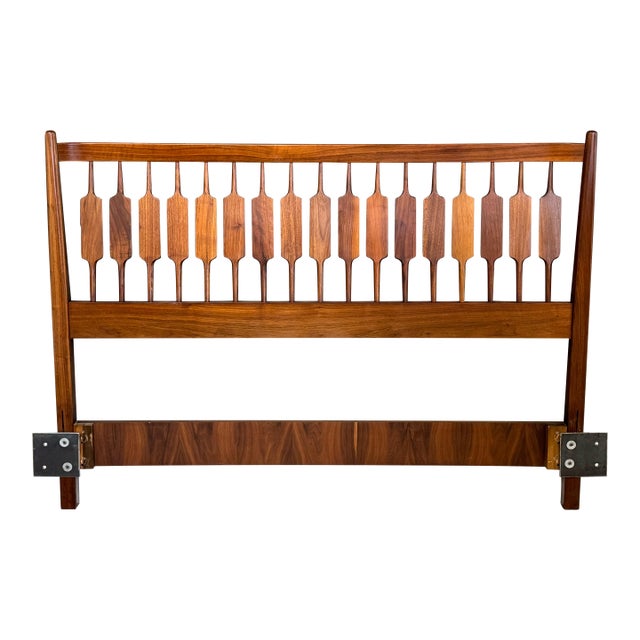 Walnut Kipp Stewart Declaration Drexel Full or Queen Headboard For Sale