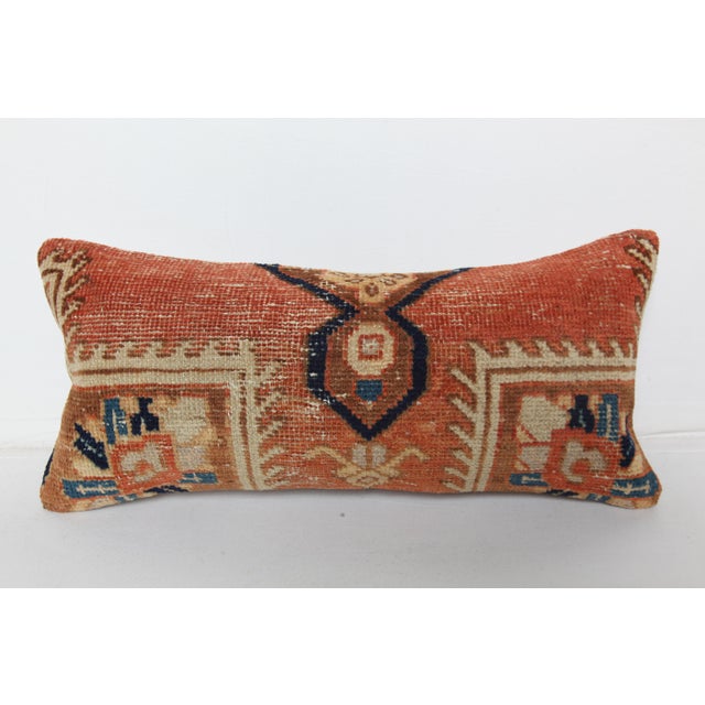 Vintage Handwoven Rug Pillow Cushion Cover -9'' X 20'' For Sale In Tampa - Image 6 of 8