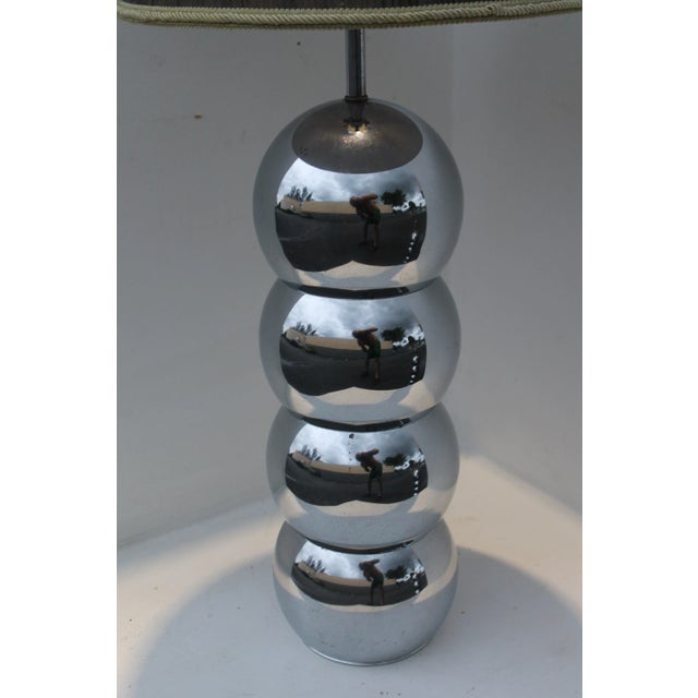1970s 1970's Mid Century Modern Chrome Table Lamp For Sale - Image 5 of 9