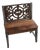 Mini Bench with Carved Backrest, 1980s For Sale