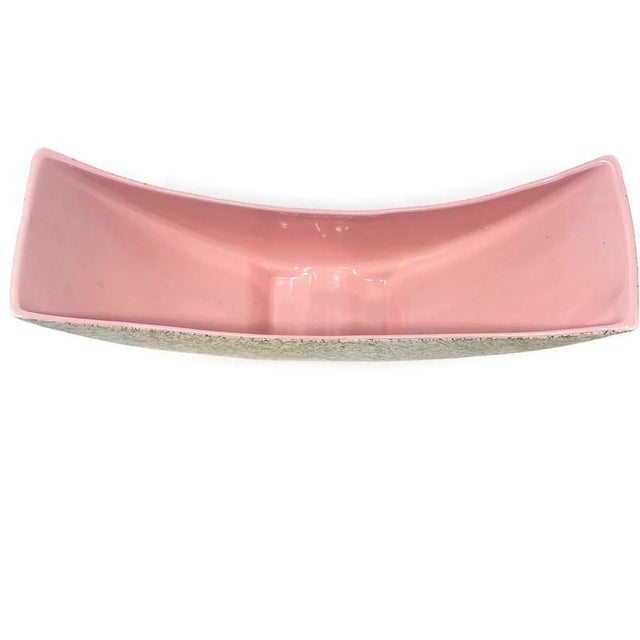 Mid-Century Modern Kashani Crescent Pink & Gold Centerpiece Tray by Kenwood for Shawnee For Sale - Image 9 of 11