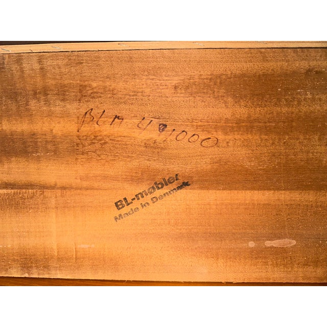 Wood Mid-Century Modern Danish Teak & Canvas Magazine Sling Side Table by BL-Møbler For Sale - Image 7 of 12