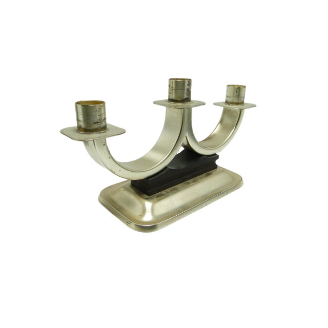 Art Deco 3-Armed Candleholder, Germany, 1950s For Sale - Image 9 of 10