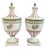 Mid 20th Century Italian Meiselman Imports Hand-Painted Pink & Green Lidded Urns – A Pair For Sale In Houston - Image 6 of 8