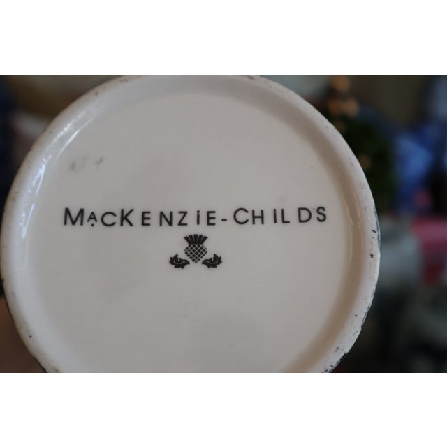 MacKenzie-Childs Courtly Check Holiday Boxwood Topiary Trees With Gold Accents — A Pair For Sale - Image 10 of 18