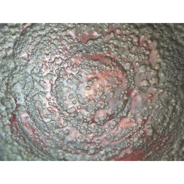 Beatrice Wood Beato Red Volcanic Iridescent Luster Pottery Footed Bowl For Sale In Portland, OR - Image 6 of 11