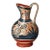 Mexican Folk Art Hand-Painted Owl and Floral Pottery Pitcher For Sale