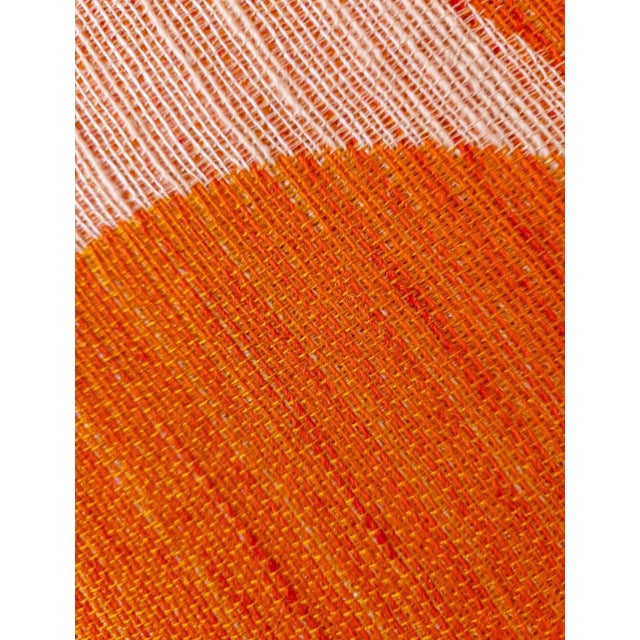 Textile Mid-Century Modern German Curtain Fabric Bale in Orange, 1970s For Sale - Image 7 of 8