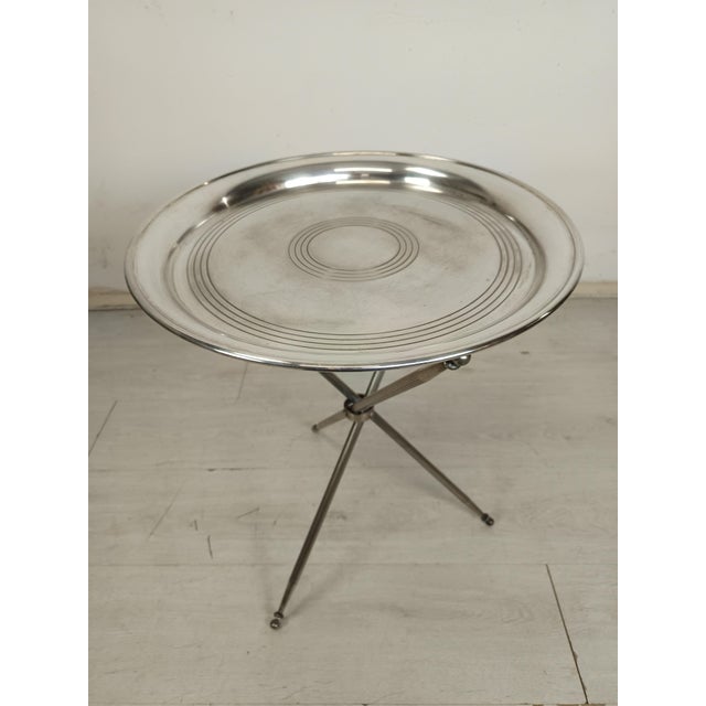 Vintage Silver Side Table, 1970s, in Good conditions. Designed 1970 to 1979