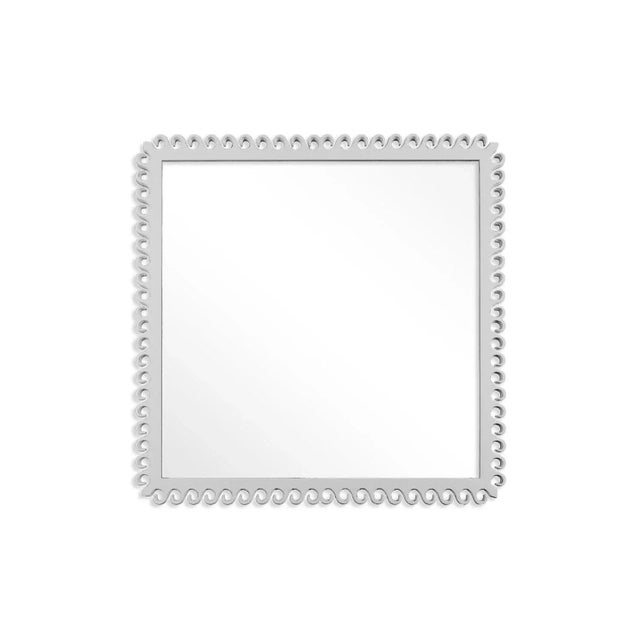 Contemporary Fleur Home Carnival Gras Square Mirror in Graytint, 32.5x32.5 For Sale - Image 3 of 3