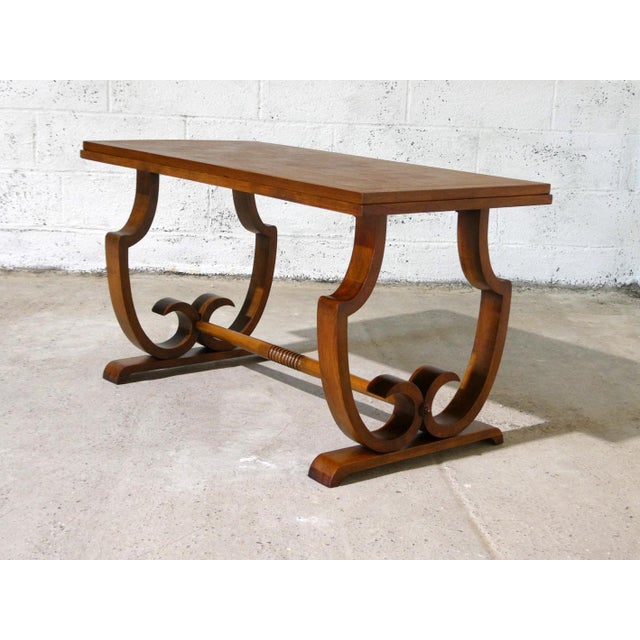 Wood Neo-Classical Oak Coffee Table, 1960s For Sale - Image 7 of 7