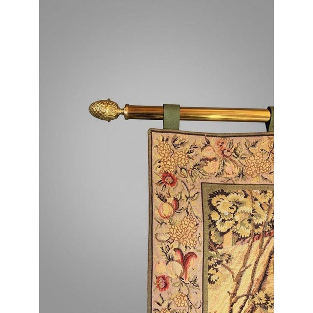 Vintage French Fete Champetre Village Festival Tapestry For Sale - Image 3 of 5