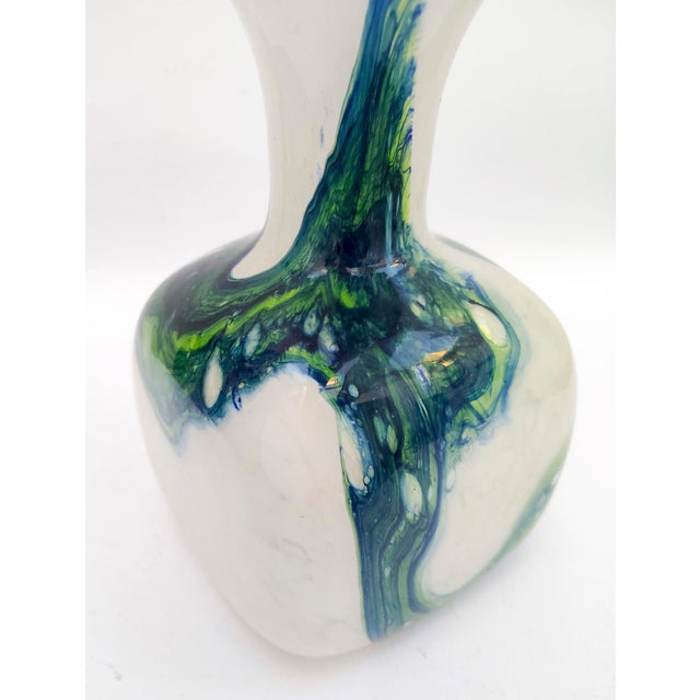 Forest Green Vintage Murano Glass Vase by Carlo Moretti for Made Murano Glass, 1970s For Sale - Image 8 of 12