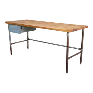 Industrial Vintage Restaurant Prep Table Kitchen Island Work Table