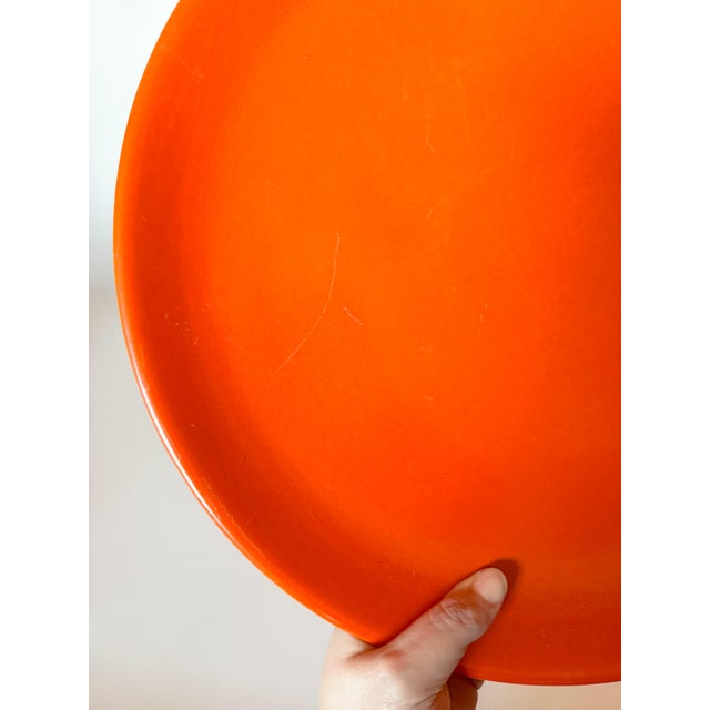 1930s Catalina Pottery Platter in Toyon Red For Sale - Image 4 of 6