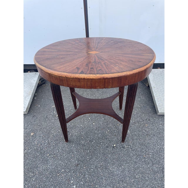 Oval Table in Rosewood and Sycamore, 1925 For Sale - Image 9 of 14
