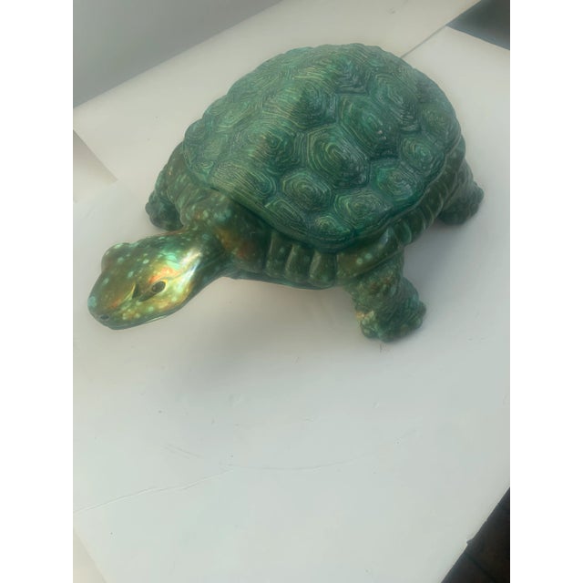 1971 glazed and spotted ceramic, studio turtle Signed with brand and date