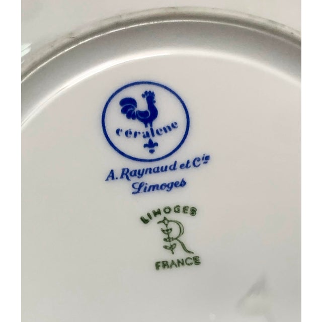 Late 20th Century Limoges Small Dessert Plate 6.5 Set of 4 Floral Design Vintage French Collection For Sale - Image 5 of 5