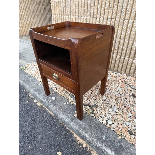 George III Period Faded Mahogany Commode Bed Side For Sale - Image 9 of 16