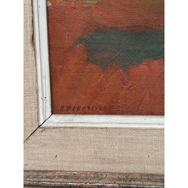 Rune Pettersson, Abstract Landscape, 1950s, Oil Painting on Canvas, Framed For Sale - Image 6 of 13