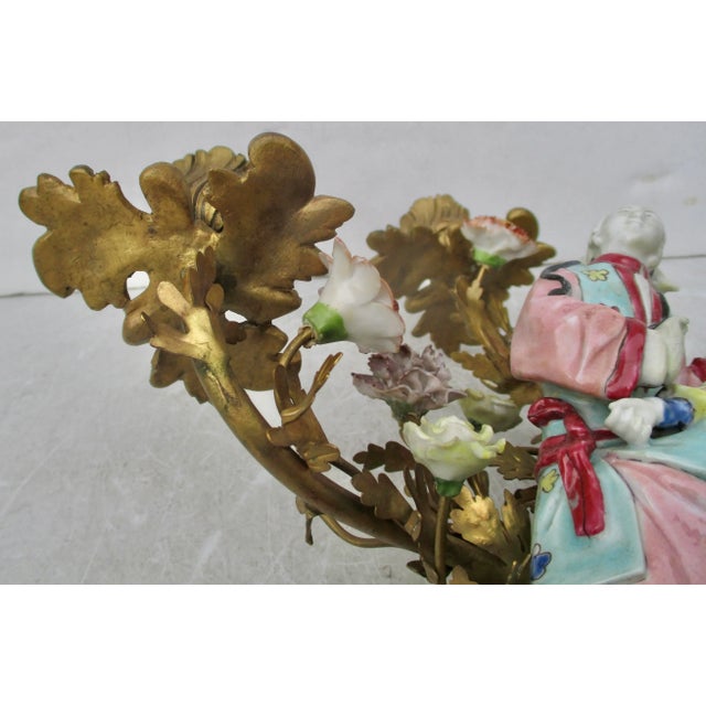 !8th Century Chinese Porcelain and Ormolu Candelabra For Sale - Image 10 of 13