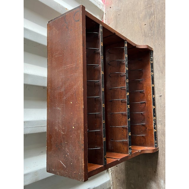 Antique American Country Post Office Counter and Sorting Shelf For Sale - Image 9 of 12