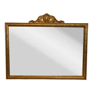 19th Century Intricately Carved Giltwood Empire Mirror