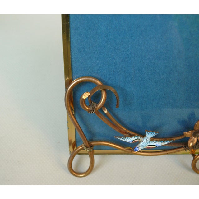 Art Nouveau Möwel Picture Frame in Brass and Enamel from D.R.G.M, Germany, 1890s For Sale - Image 11 of 18