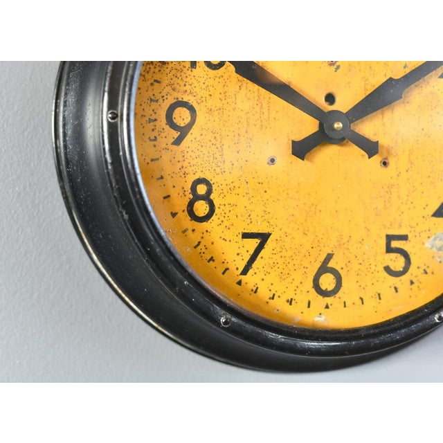 1930s Vintage English Factory Clock, 1930s For Sale - Image 5 of 9