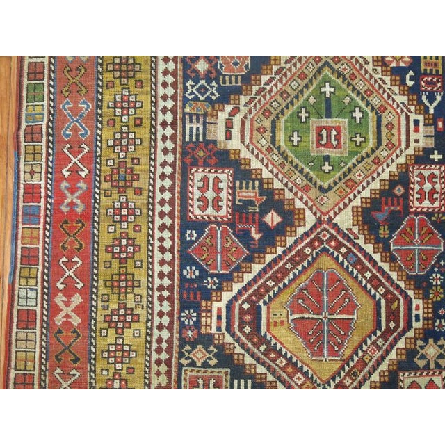 Textile Early 20th Century Antique Zabihi Collection Caucasian Accent Size Shirvan Rug - 4'7" x 9' For Sale - Image 7 of 7