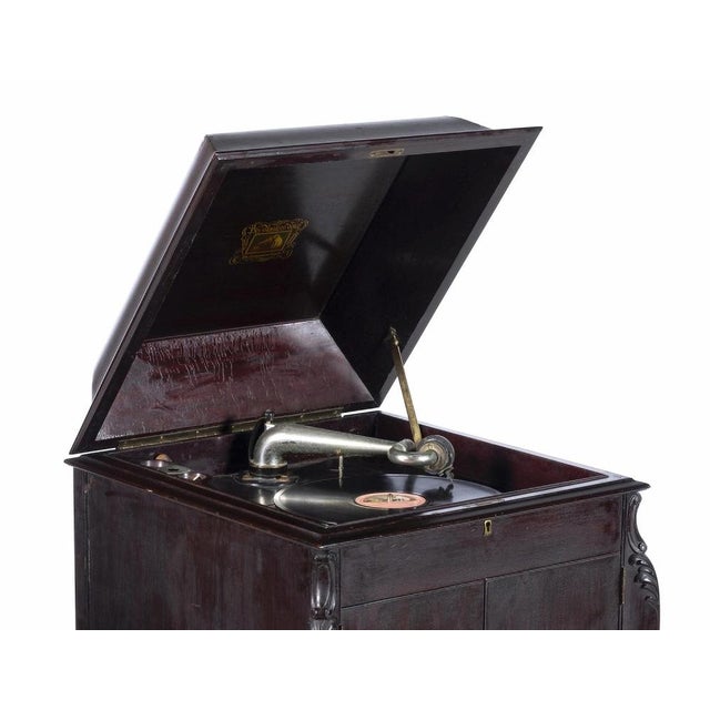 English Art Nouveau Furniture with Gramophone, 20th Century For Sale - Image 4 of 6