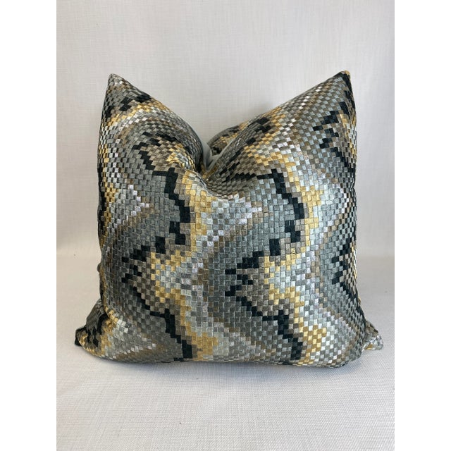 Beacon Hill "Copa Mosaic Platinum" 22" Pillows - a Pair For Sale In Greensboro - Image 6 of 6