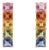 Natural Multi Sapphire 2.90cts Earring in 14k Gold For Sale