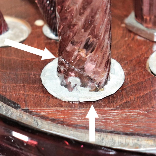Mid-Century Modern Large Mid-Century Aubergine Murano Chandelier in the Manner of Ercole Barovier For Sale - Image 3 of 16