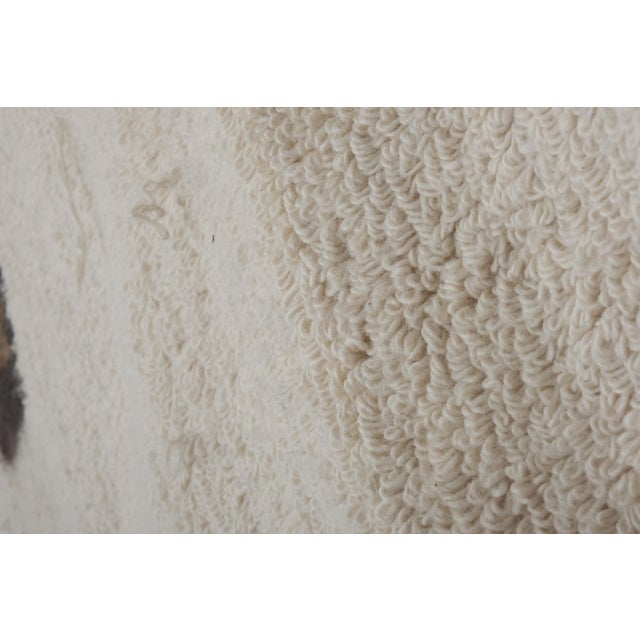 Checkered White Turkish Tulu Rug 4'8'' X 6'12'' For Sale - Image 6 of 10