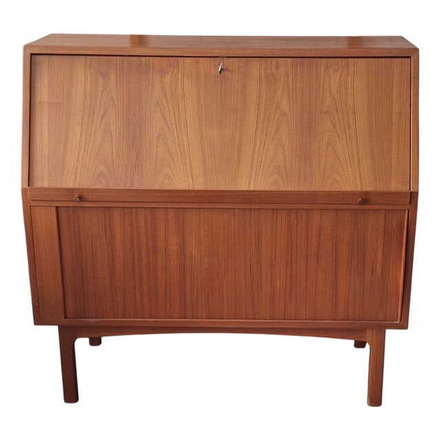 Teak Secretaire by Bernhard Pedersen & Søn, 1960s For Sale