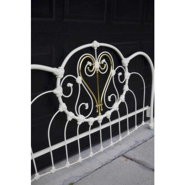 Vintage White King Headboard & Footboard by Elliot’s Designs, Inc. – Classic Elegant Bedroom Set For Sale - Image 4 of 10