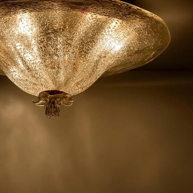Clear Glass Flush Mount in Murano Glass from Barovier & Toso, Italy, 1969 For Sale - Image 14 of 15