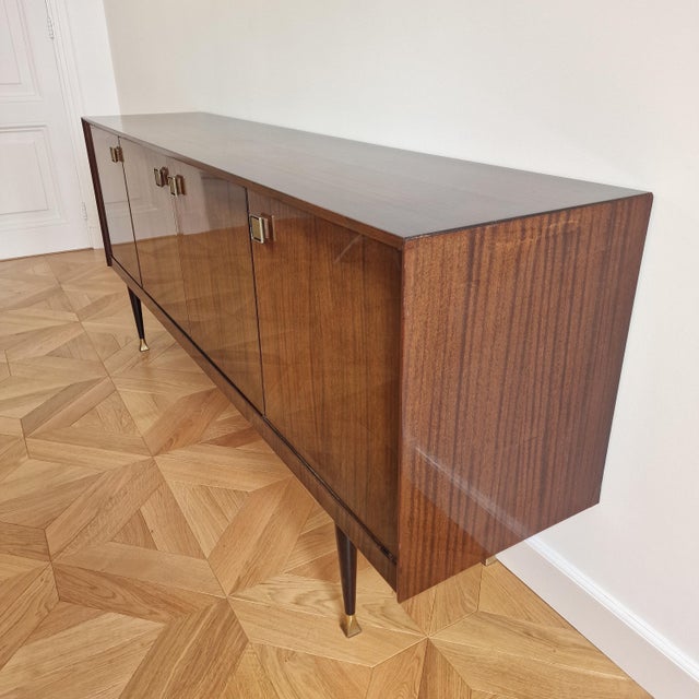 Wood Mid-Century Modern Italian Mahogany Sideboard, 1960s For Sale - Image 7 of 18