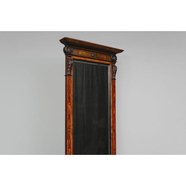 Antique Wall Mirror in Walnut, 1800s For Sale - Image 4 of 14