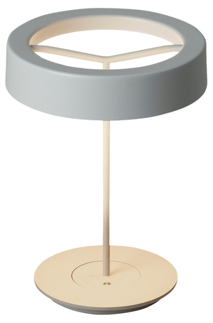 Small White Sin Table Lamp with Shade II by Antoni Arola