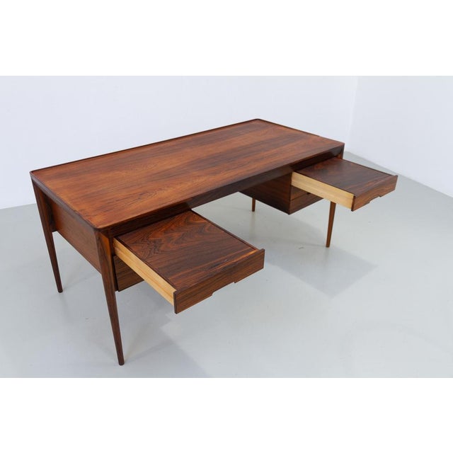 Wood Vintage Danish Rosewood Desk from Erik Riisager Hansen, 1950s For Sale - Image 7 of 18