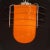 Space Age Lounge Ceiling Lamp with Orange Glass, 1970s For Sale - Image 6 of 12