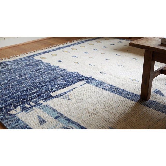 9x13 Gray Hand-Knotted Wool Deconstructed Geometry Tribal Modern Carpet Rug For Sale - Image 11 of 14