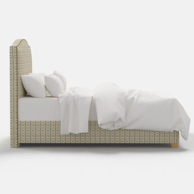 Not Yet Made - Made To Order Stoffer Home x Cloth & Company Elsie Bed in Botanical Stripe Dijon with Dijon Welt, California King For Sale - Image 5 of 9